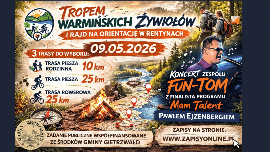 Tropem Warmińskich Żywiołów - Rajd na orientację w Rentynach